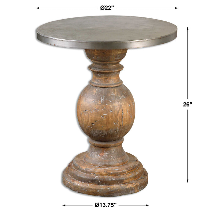 Blythe - Wooden Side Table - Dark Gray
