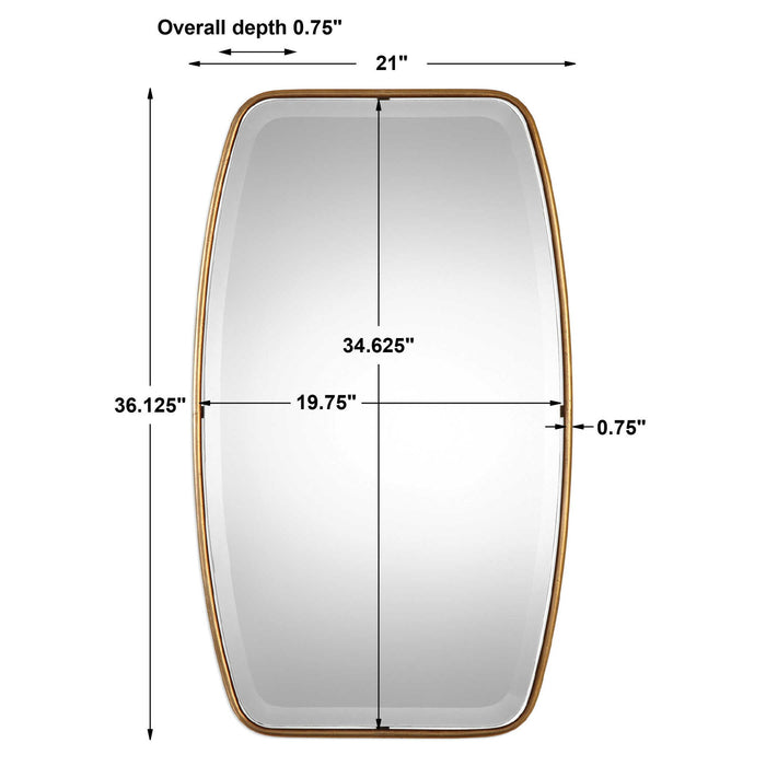 Canillo - Mirror - Antiqued Gold