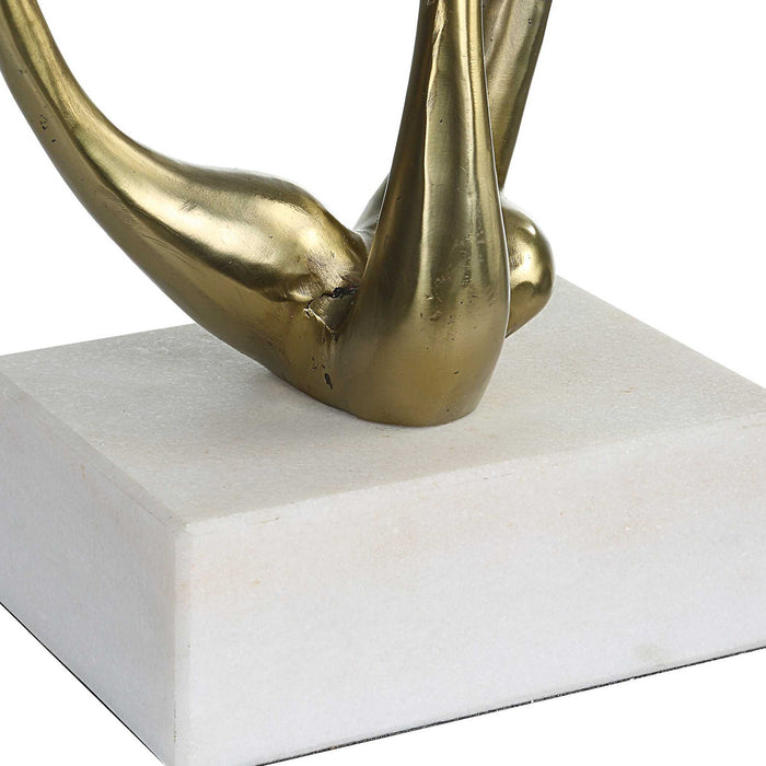Tangle - Sculpture - Brass / Gold / White