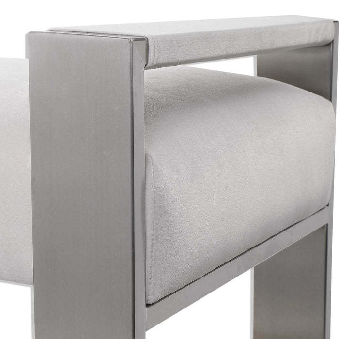 Blanca - Bench - Nickel / White