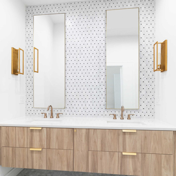 Contemporary Plain Mirror - Gold Finish