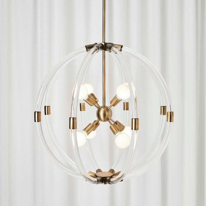 Longitude - 8 Light Pendant - Brass
