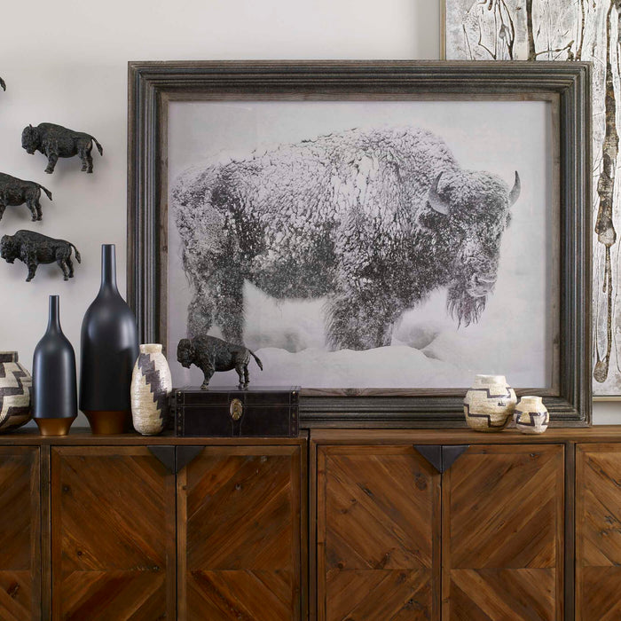 In The Storm - Framed Print - Black / White / Woodtone