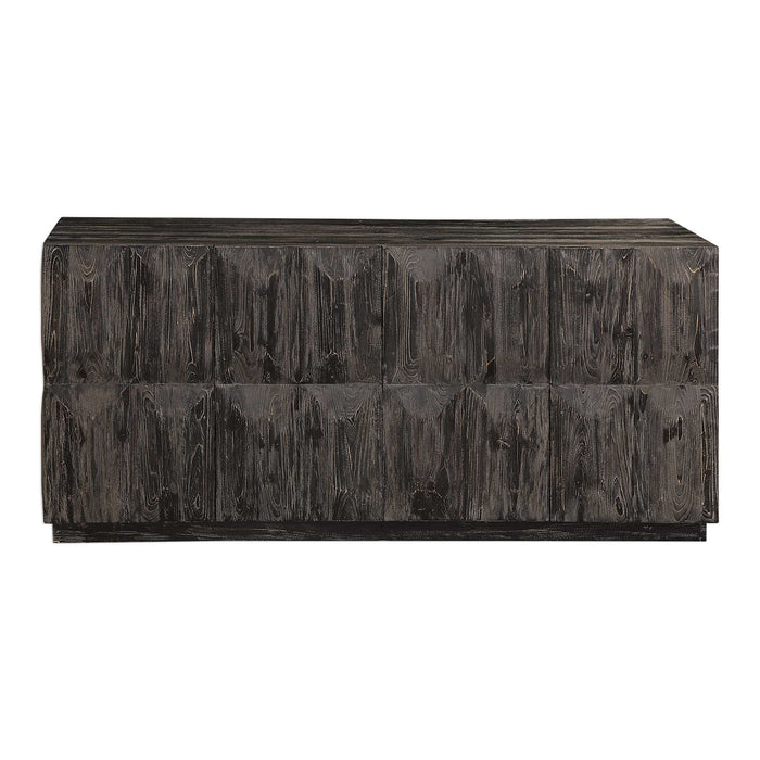 Barlas - Media Console - Black / Woodtone