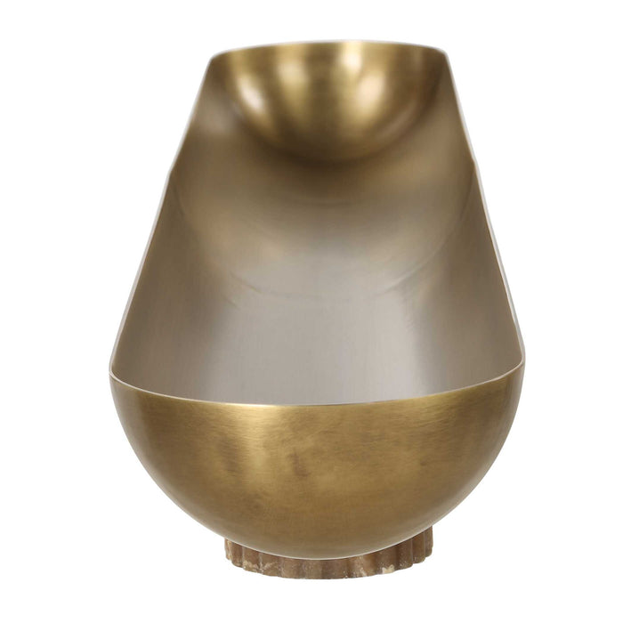 Triple - Crown Bowl - Brass / Brown