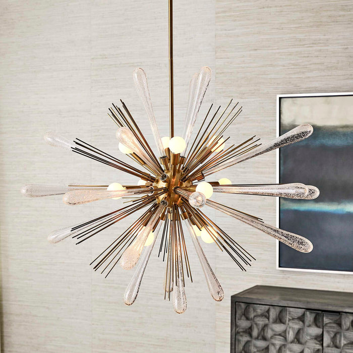 Big Bang - 12 Light Pendant - Brass