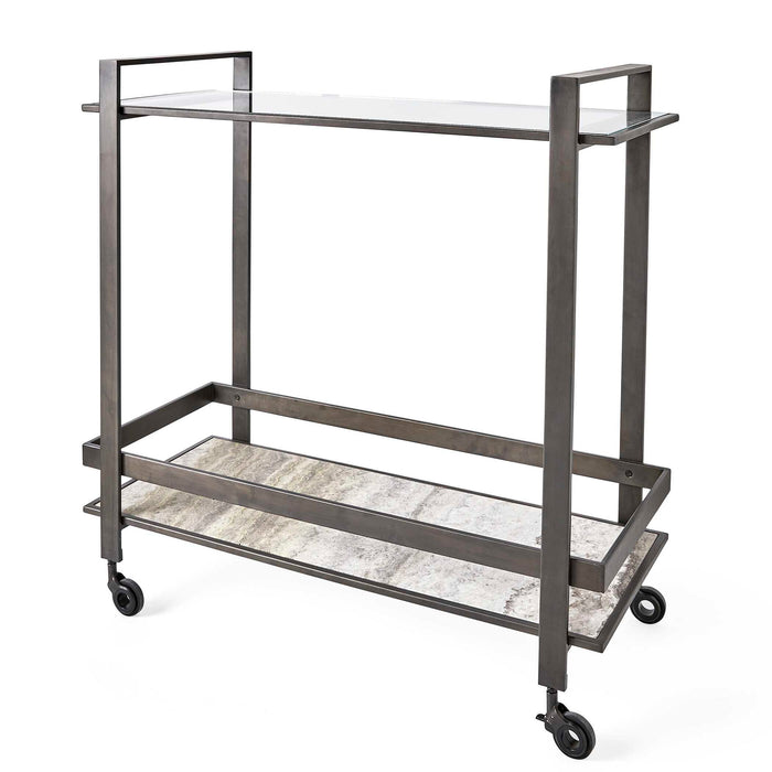 Roll Along - Bar Cart - Brass