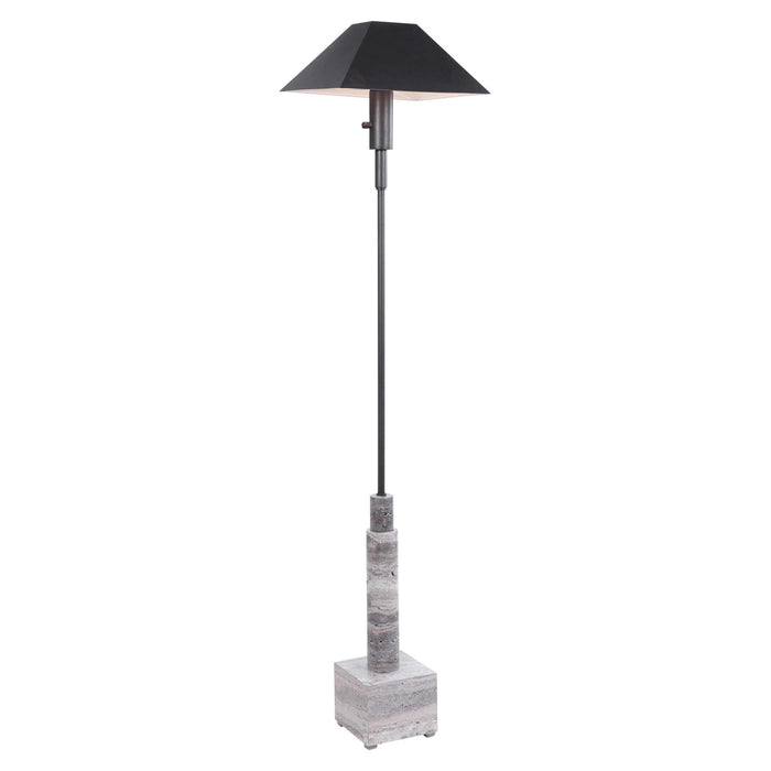 Telescope - Buffet Lamp - Gray Travertine/Bronze