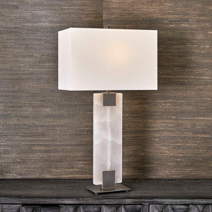 Clamp - Table Lamp - Bronze / White