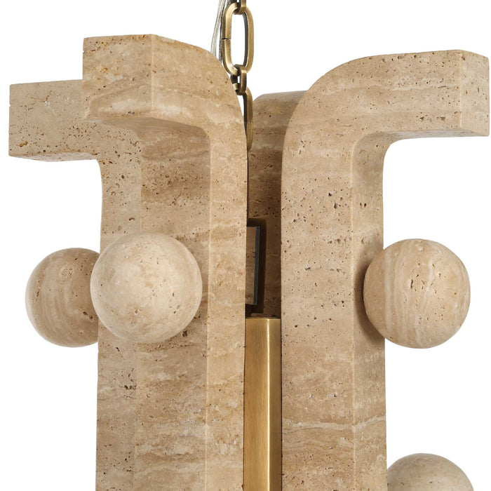 Equilibrium - 5 Light LED Pendant - Brass