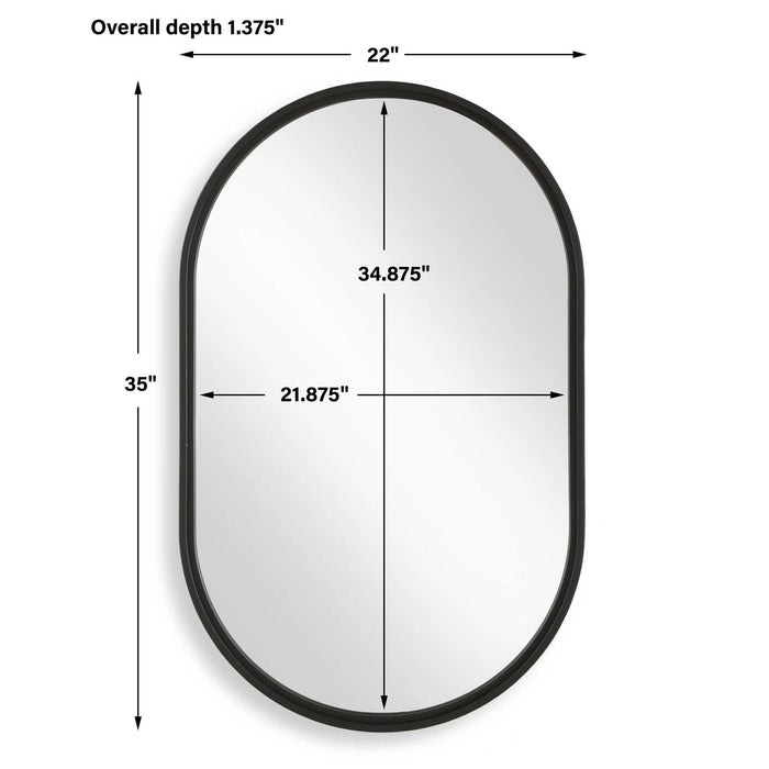 Iron Frame Mirror - Satin Black