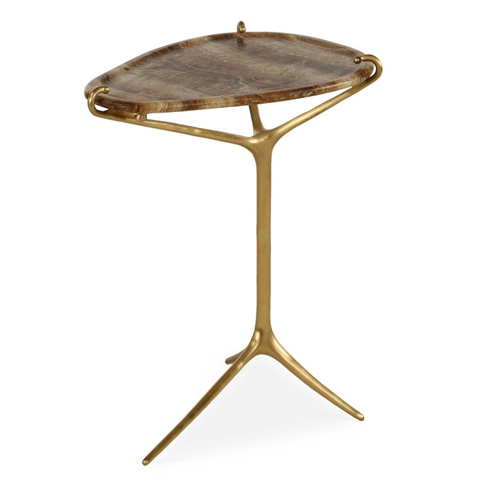 Sure Footed - Accent Table - Brass / Brown