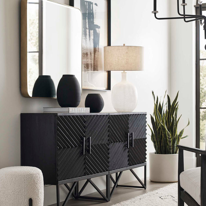 Hearth - Matte Black Vases (Set of 3)