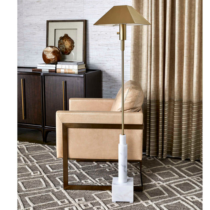 Telescope - Buffet Lamp - Gray Travertine/Bronze
