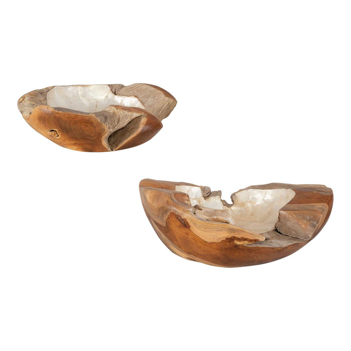 Pearl - Basin (Set of 2) - Brown / White