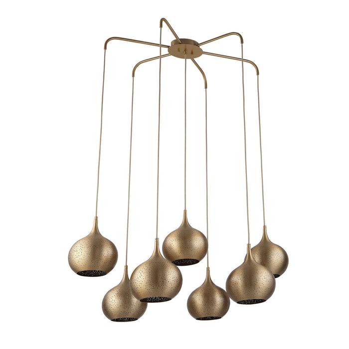 Golden Onion - 7 Light Chandelier - Brass / Gold