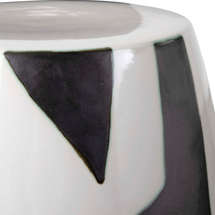 Figurative - Garden Stool - Black / White