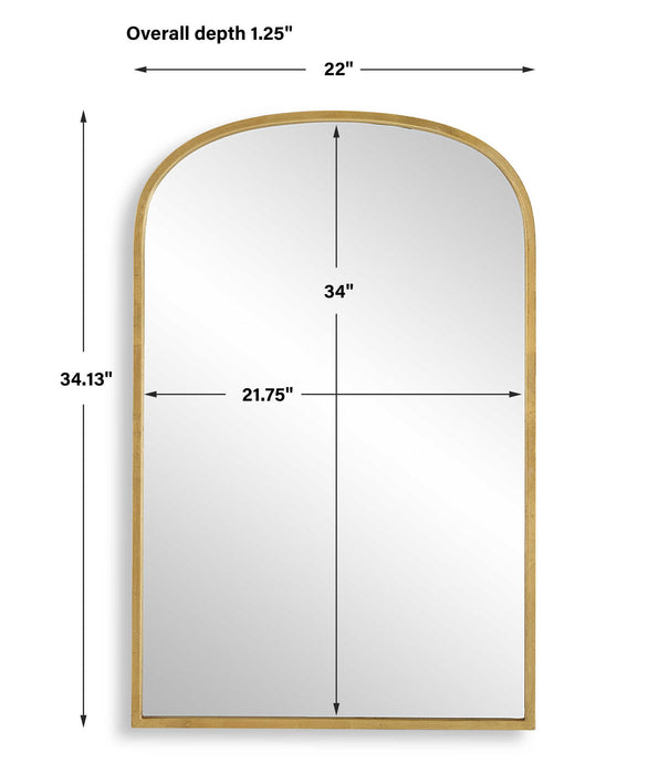 34.13" Mirror - Gold