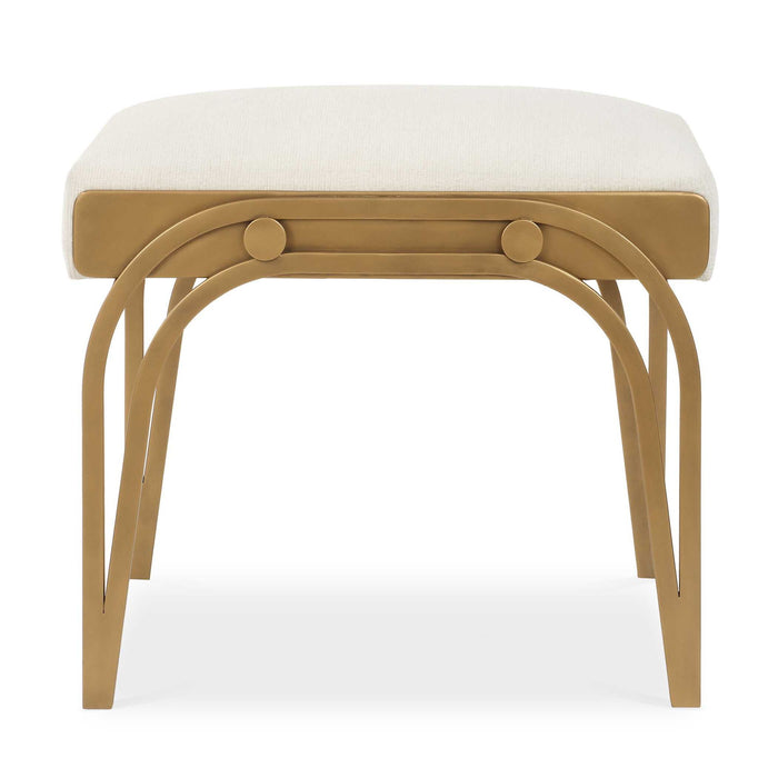 Accent Bench - Light Cream / Brushed Brass