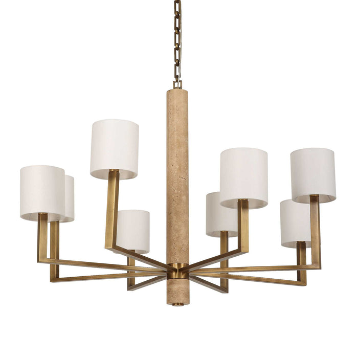 Commune - 8 Light Chandelier - Brass