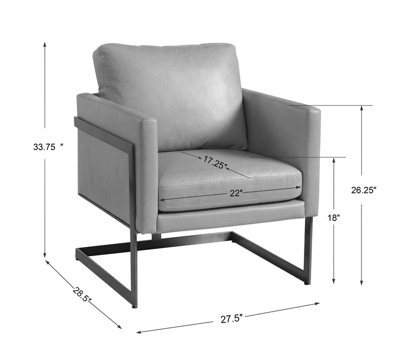 Alexandra - Accent Chair - Brass / Brown / White