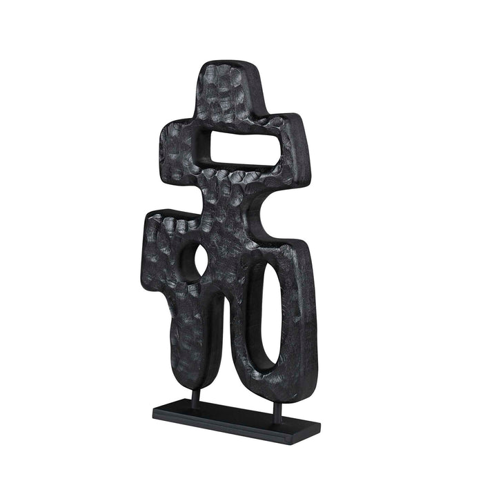 Chiseled Silhouette - Small Sculpture - Black