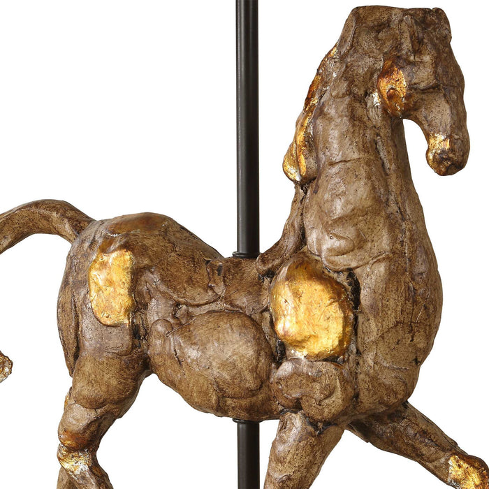 Table Lamp - Aged Brown / Black