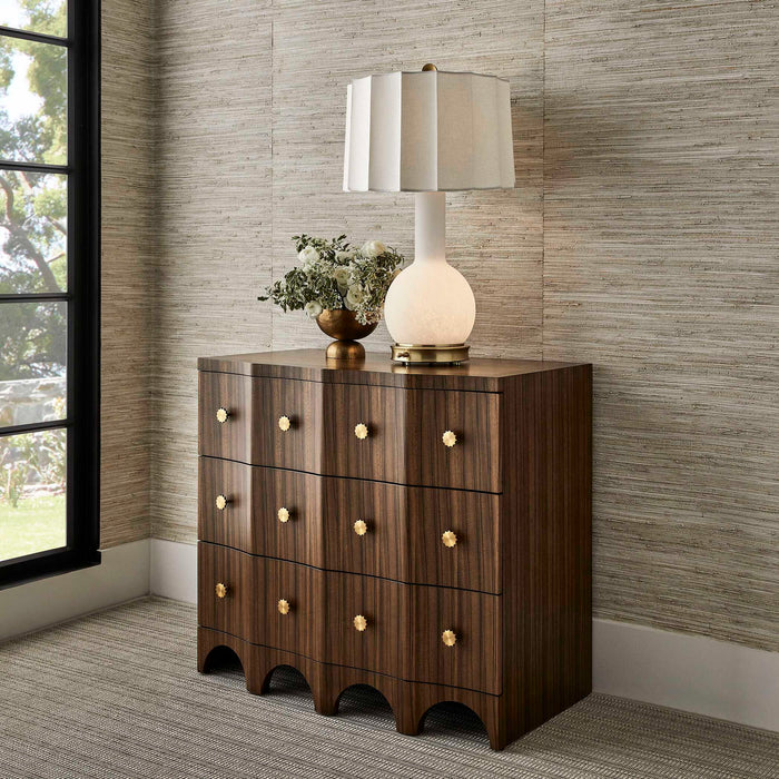 Grand Flute - 3 Drawer Chest - Woodtone