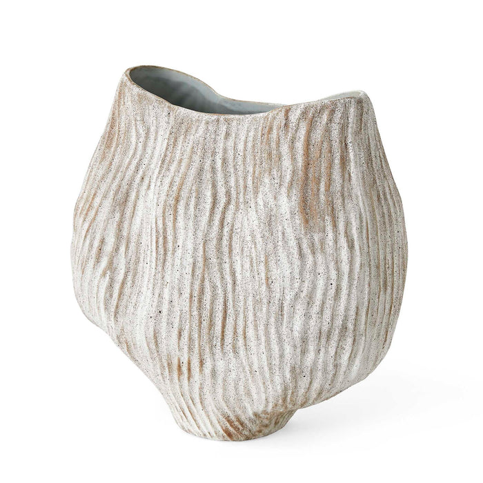 Water Lily - Vase - Brown / White
