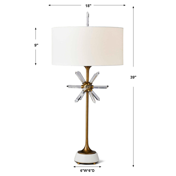 Star Quartz - Table Lamp - Antique Brass
