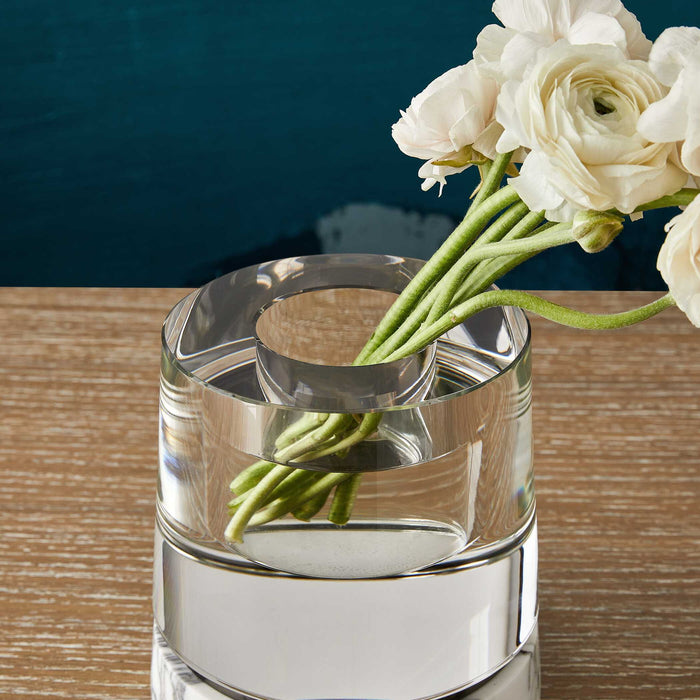 Optic - Marble Candleholder / Vase - Gray / White