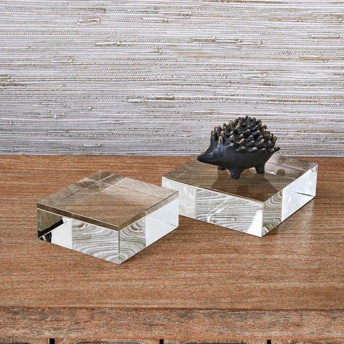 Square Risers - Sculptures (Set of 2) - Crystal