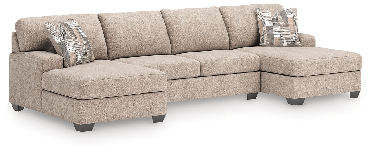 Newellen 3-Piece Sectional with Double Chaise