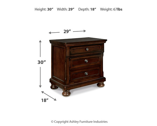Porter  Panel Bed With Mirrored Dresser, Chest And Nightstand