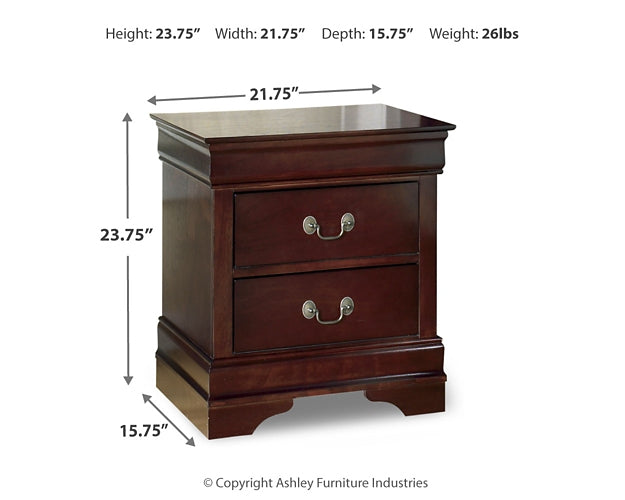 Alisdair  Sleigh Bed With Mirrored Dresser, Chest And Nightstand