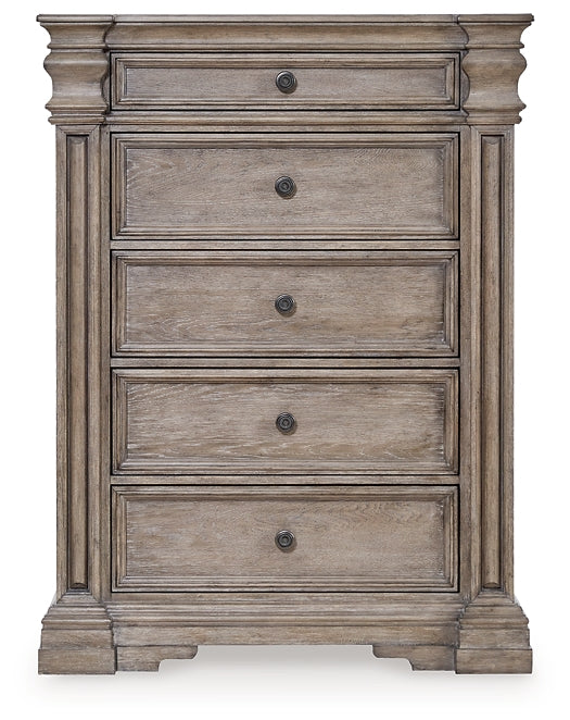 Blairhurst Queen Panel Bed with Mirrored Dresser, Chest and Nightstand