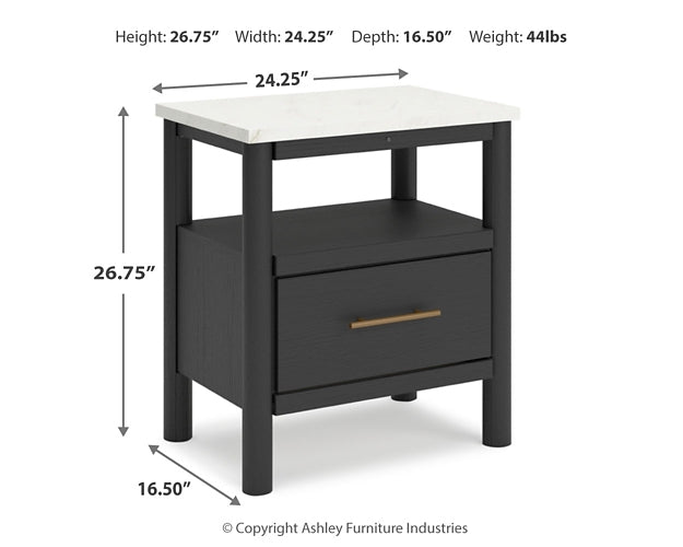 Cadmori Full Upholstered Panel Bed with Mirrored Dresser, Chest and Nightstand
